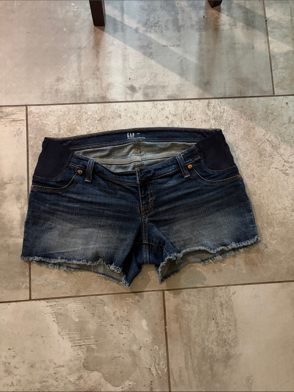 GAP Dark Blue Denim Shorts with Stretch Panels